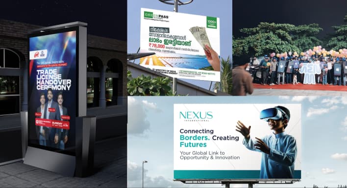 Offline Marketing billboards and real-world showcase